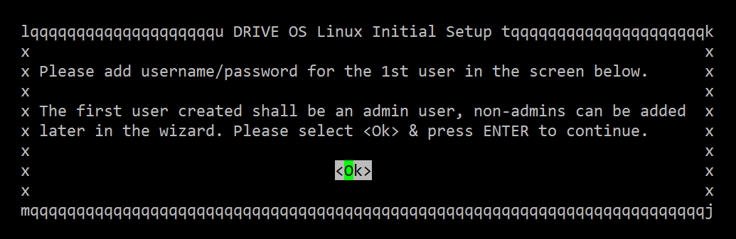 A screenshot of the DRIVE OS Linux Setup Wizard with a progress bar and a 'Reboot' button, indicating the system is ready to restart.