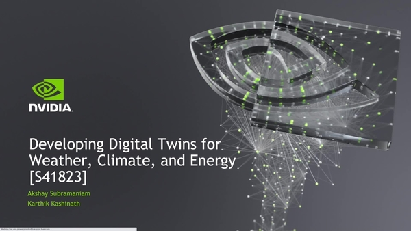 Watch presentation about developing Digital Twins for weather, climate, and energy