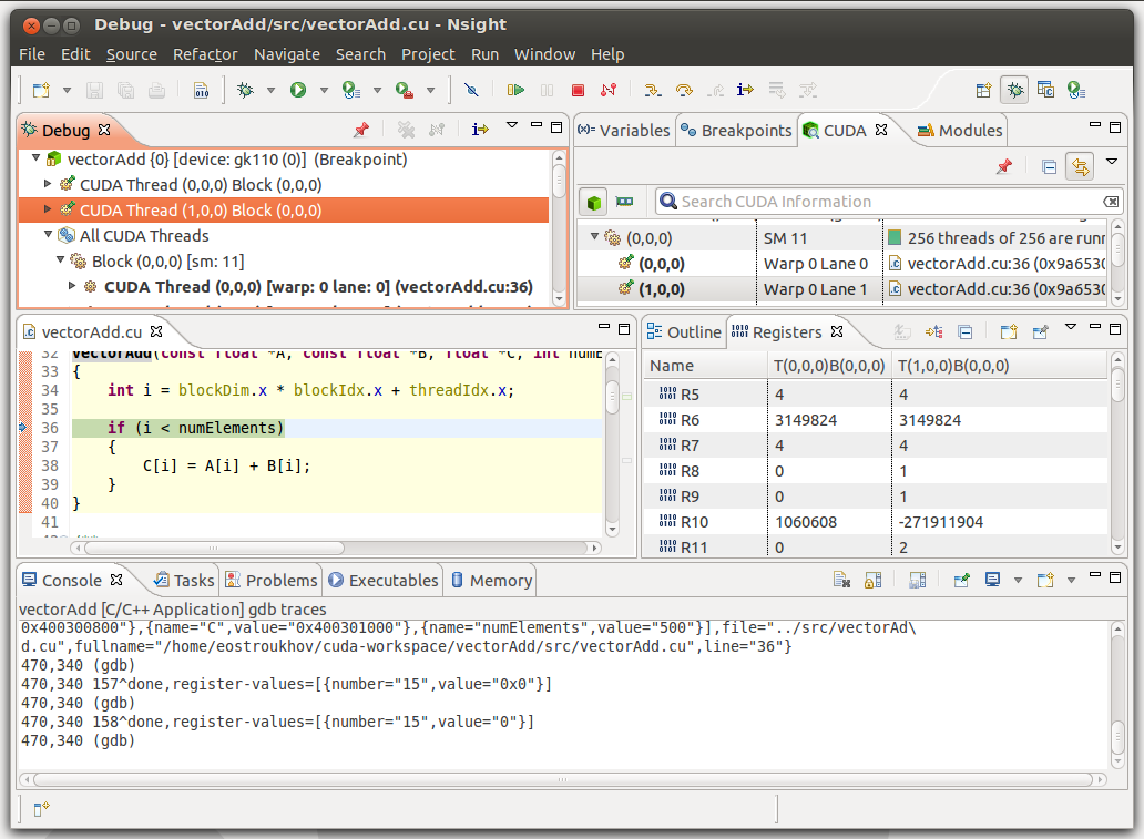 CUDA GDB NVIDIA Developer