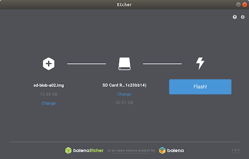 Linux Etcher select drive