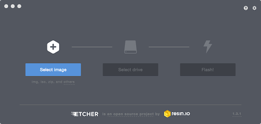 Use Etcher for Mac to select image
