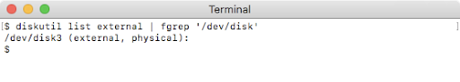 Mac Terminal disk already attached