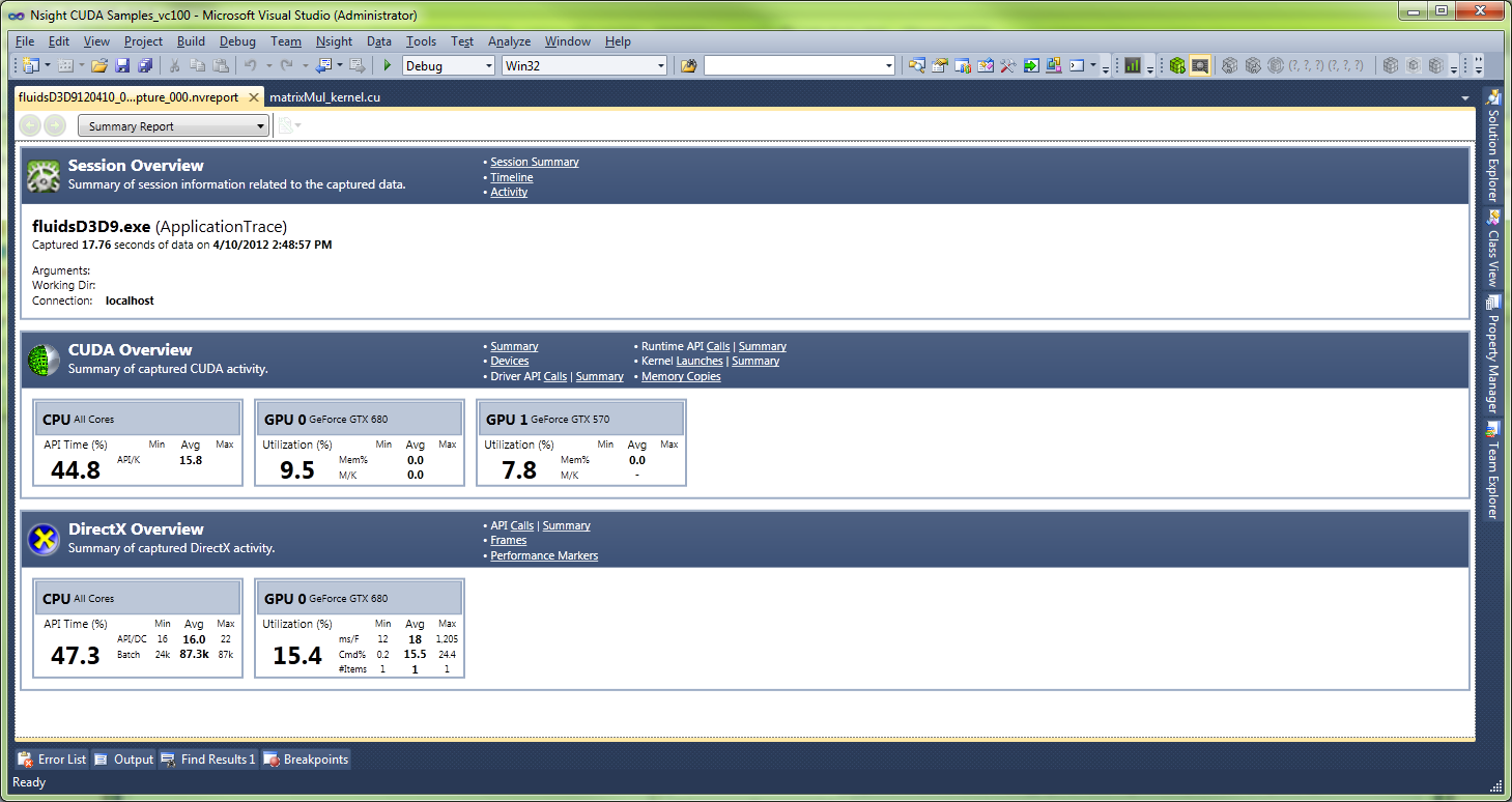 Parallel Nsight 1.51 New Features NVIDIA Developer